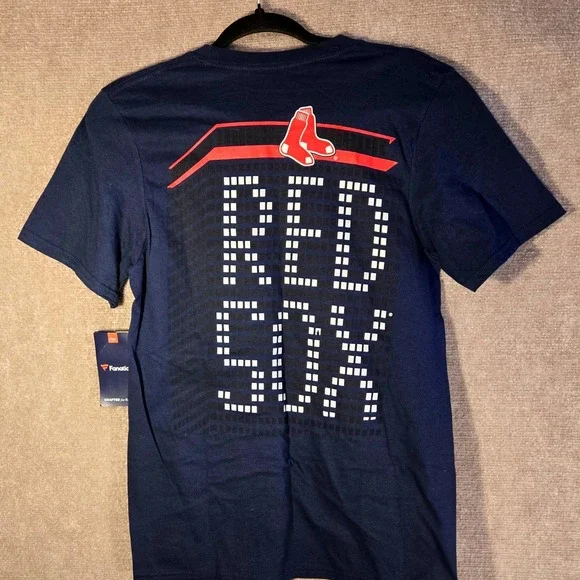 Fanatics Boston Red Sox MLB Navy Blue Graphic T-Shirt Mens Small NWT - Picture 2 of 6